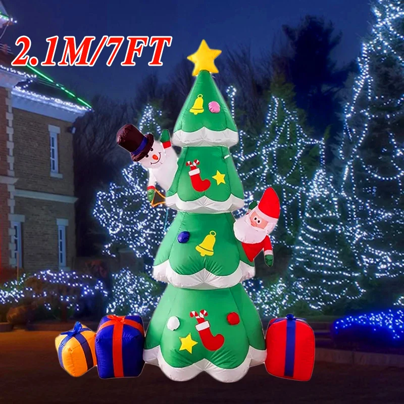 Weihnachts dekoration 2,1 m Weihnachts baum aufblasbare Spielzeuge Schneemann Weihnachts mann mit
