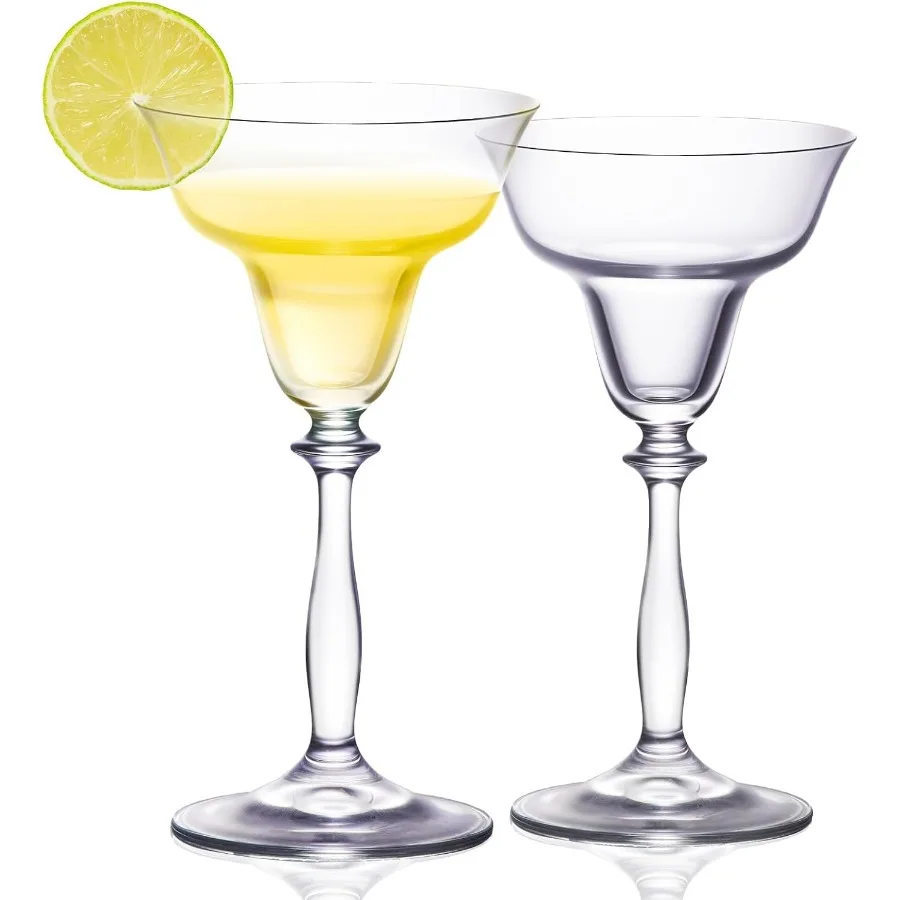 

Набор очков для Маргариты из 2 хрустальных очков для купе на 6,7 унций для эспрессо, Мартини Манхэттен, современная элегантная коктейльная посуда, идеальная f