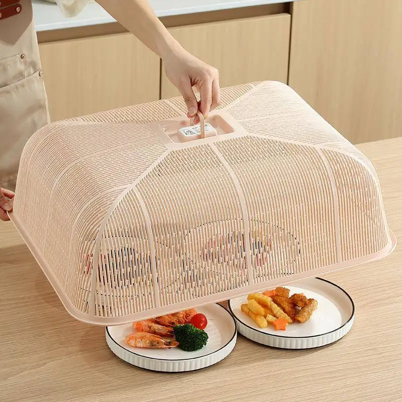 Large Rectangular Plastic Cover for Food Kitchen Table Cover round Dining Table Dustproof Cover Home Use Cartoon Style from C...