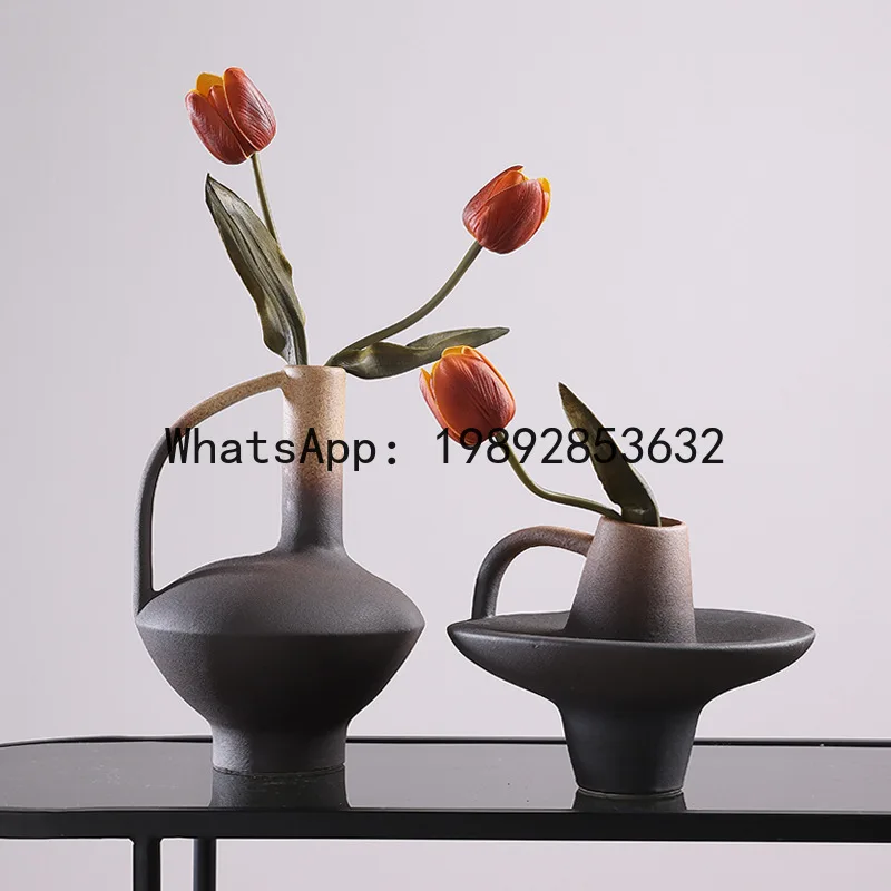 

Flower Vase Retro Ceramic Bottle Kiln-changed Gradient Porcelain Jars Flowerpot Ceramic Vase Home Decoration Accessories