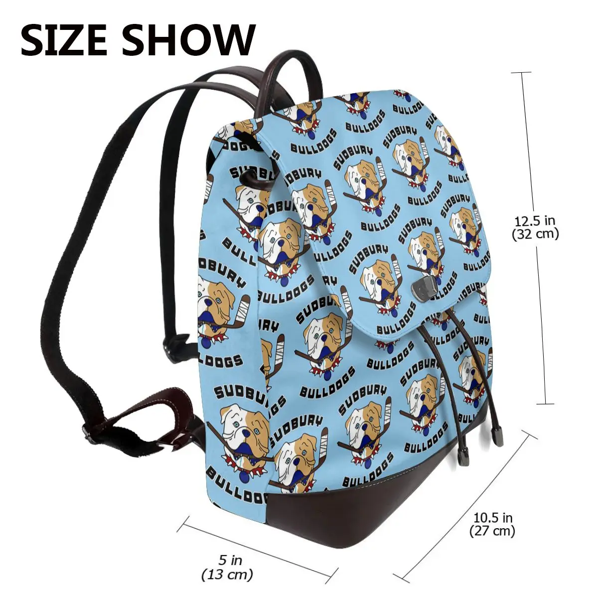 Sudbury Bulldogs - Shoresy Logo Bookbag School Student Bags Hiking Travel Daypack for Women Fashion Derma Backpack