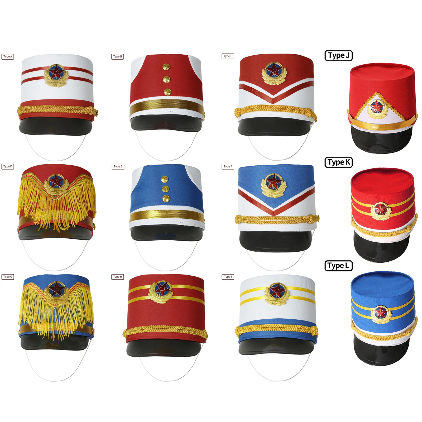 Nutcrackers- Hat Medieval Royal Military Soldier Hat Marching Band Hat Drum Major Hat Circus Hat Kid Adult Halloween Party Hat