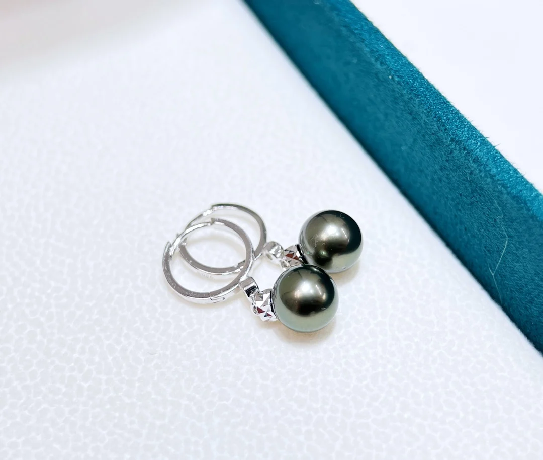 

XX Pearls Earrings Fine Jewelry 925 Sterling Silver 7-8mm Nature Sea Water Tahiti Pearls Stud Earrings for Women Fine Presents