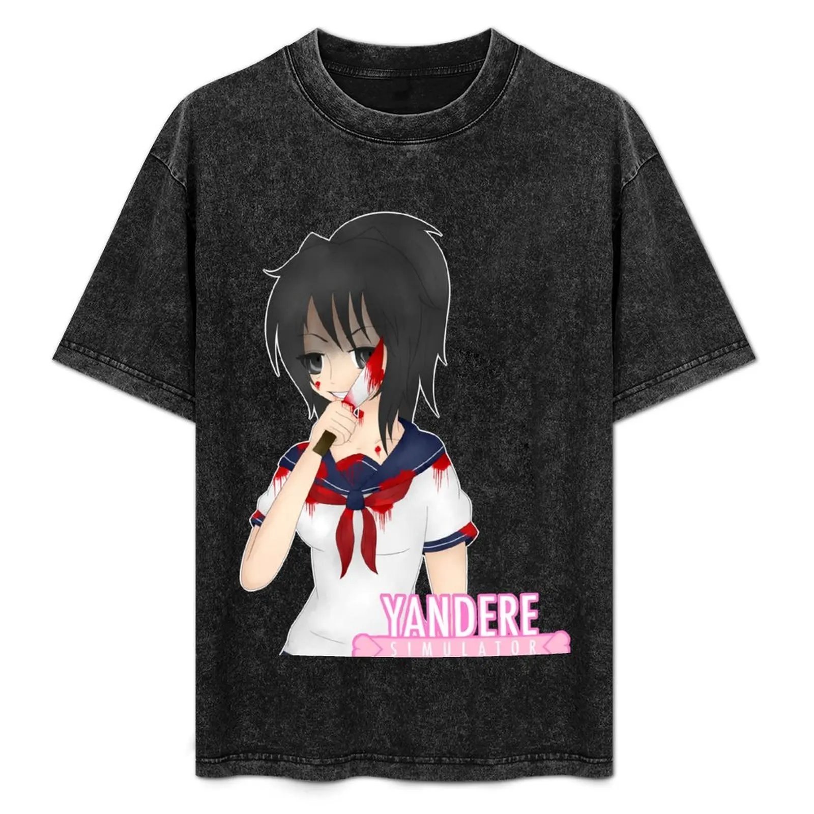 Yandere Simulator: Yandere Chan 2 T-Shirt summer tops cheap stuff blue archive sweat shirts, men