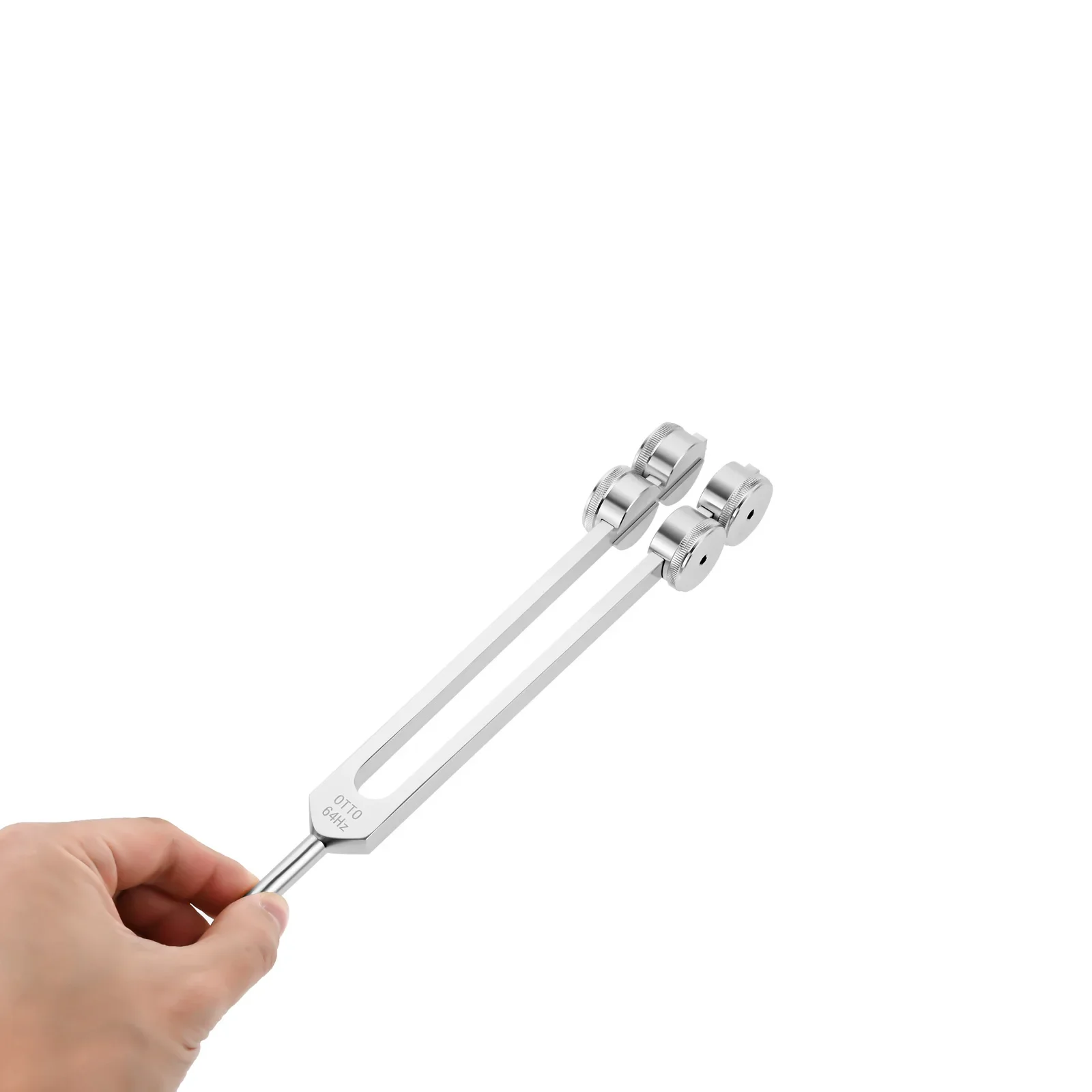 Imagem -04 - Otto Aluminum Tuning Fork Grupo Baixa Frequência Afinador Martelo de Silicone Bolsa de Armazenamento Instrumento Musical Ioga Som Cura 64hz