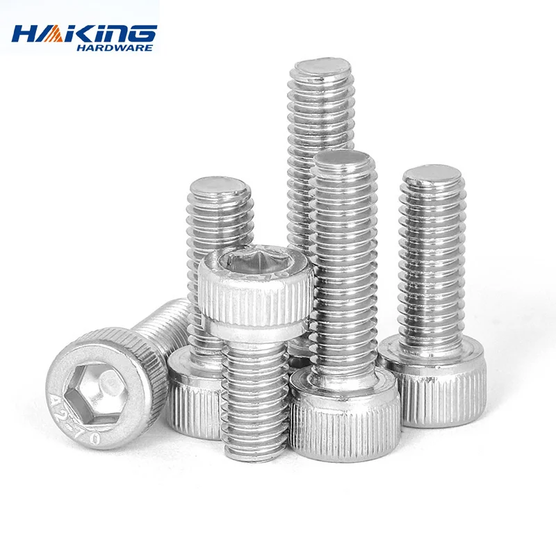 10pcs M3 M4 M5 M6 M8 L=4-150mm 304 A2 Stainless Steel Black grade 12.9 steel DIN912 Hexagon Hex Socket Head Cap Allen Bolt Screw