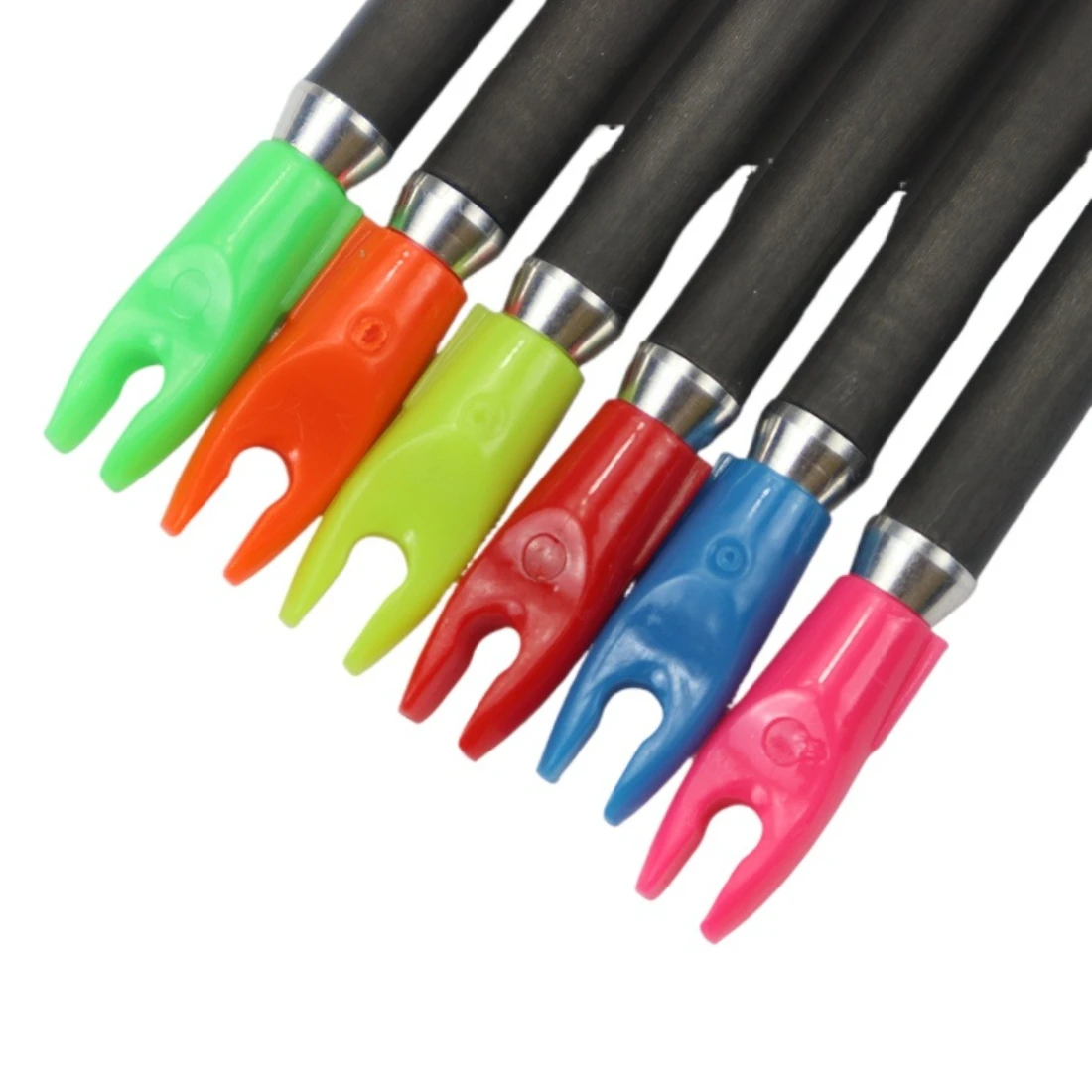 ID6.2mm Arrow Nocks 50pcs DIY Archery Accessories Fit Carbon Fiberglass Arrow Shaft for Archery Practice
