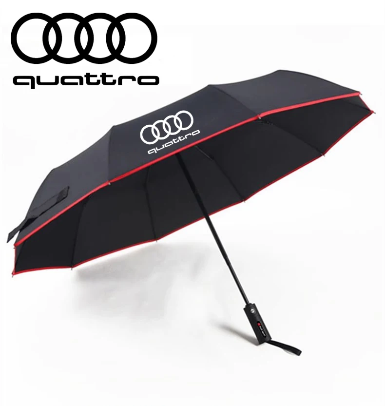 Car Led Light Automatic Folding Windproof Sunshade Umbrella For Audi Quattro A3 A4 A5 A6 A7 A8 TT Q3 Q4 Q5 Q6 Q7 Q8 S3 S4 S5 RS3