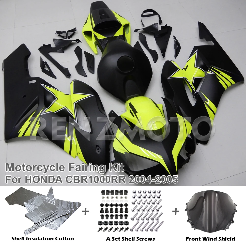 

Комплект обтекателя мотоцикла для Honda CBR1000RR 2004 2005, корпус CBR1000RR 04 05, впрыск 1000RR, усовершенствованная крышка, черный, красный