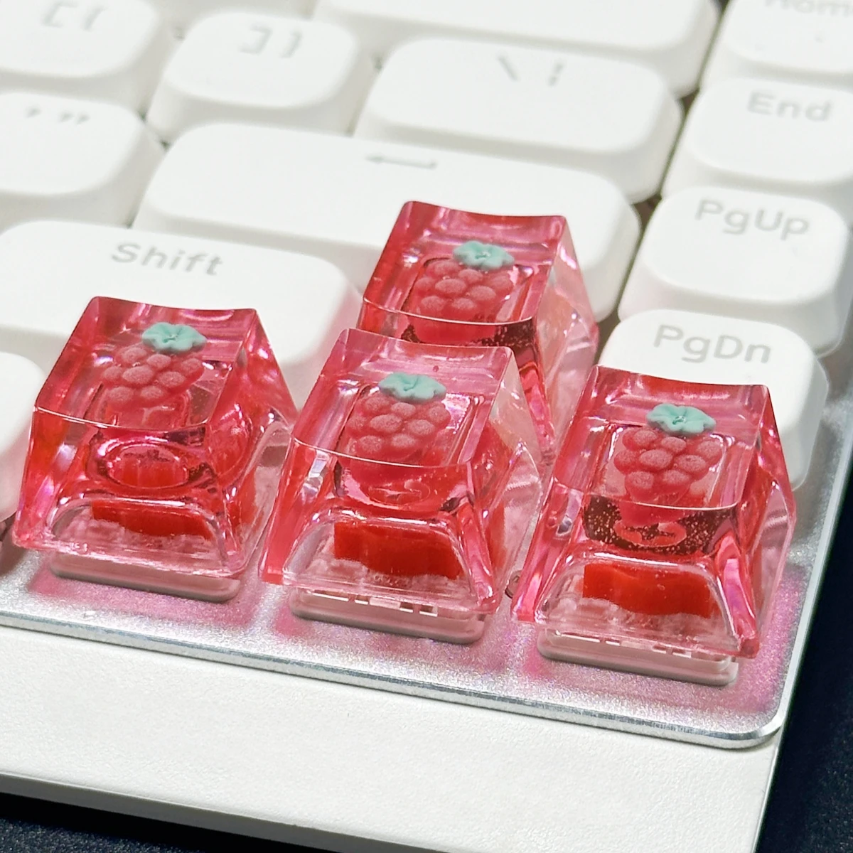 Fruit Keycaps Transparent Grapes Key caps DIY Handmade Personalized Mechanical Keyboard Dedicated PBT Keycap