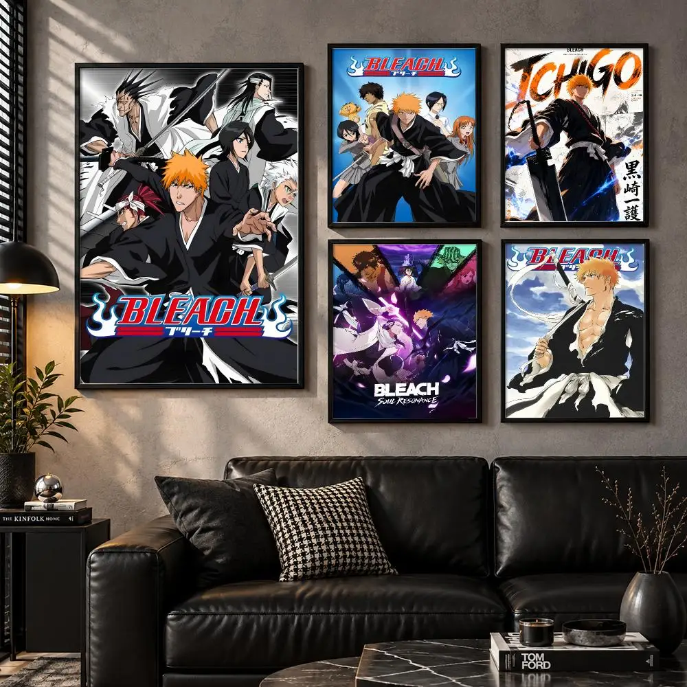 Bleach Soul Reaper Sword Battles Shonen Action Anime Legacy Poster Aesthetic Unframed Wall Prints for Bedroom & Living Room