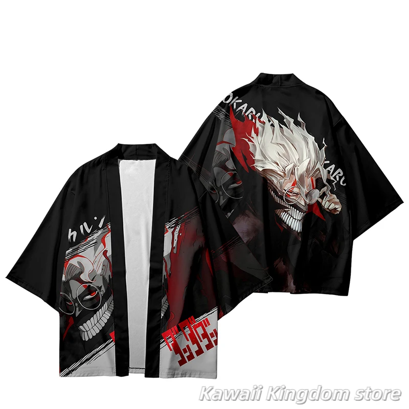 دان دا دان تاكاكورا كين هاوري عباءة فضفاضة انمي ياباني كيمونو تأثيري حلي سترة Harajuku سترة