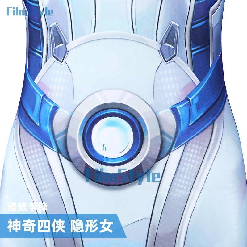 The Fantastic Four First Steps Invisible Woman Cosplay Costume Uniform Halloween Carnival Party Christmas Play Role Clothes