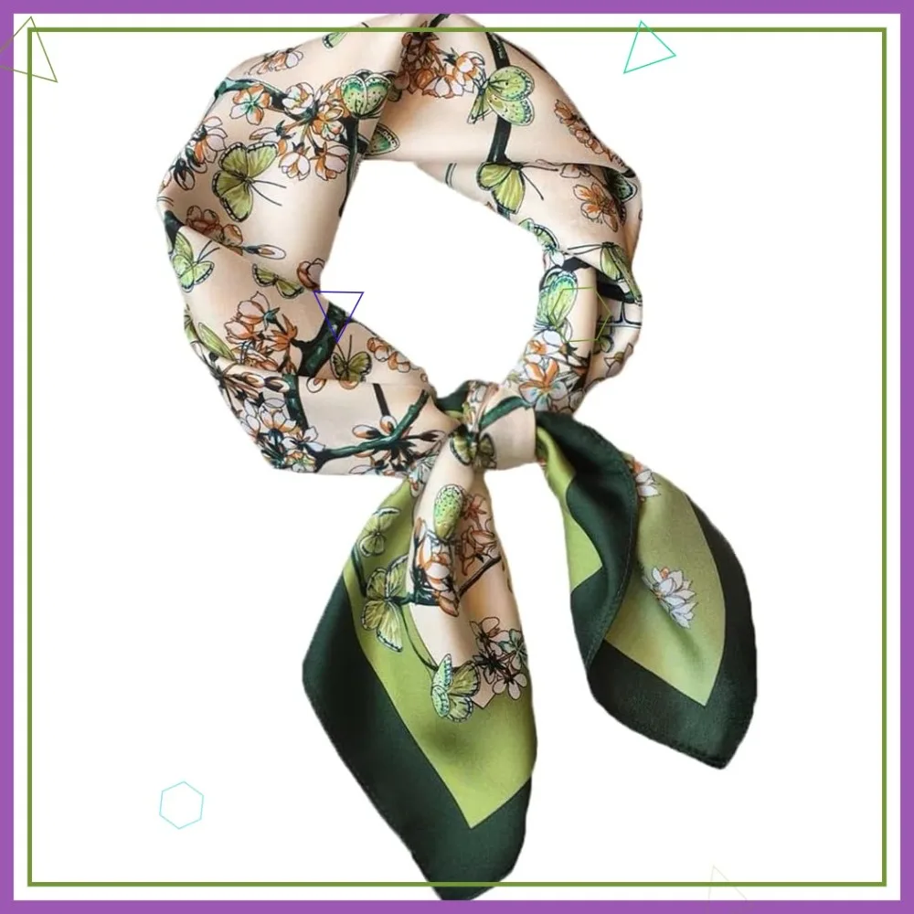 

Satin Scarves for Women 27.5 × 27.5 inches Medium Square Elegant Silk Feeling Head Scarf