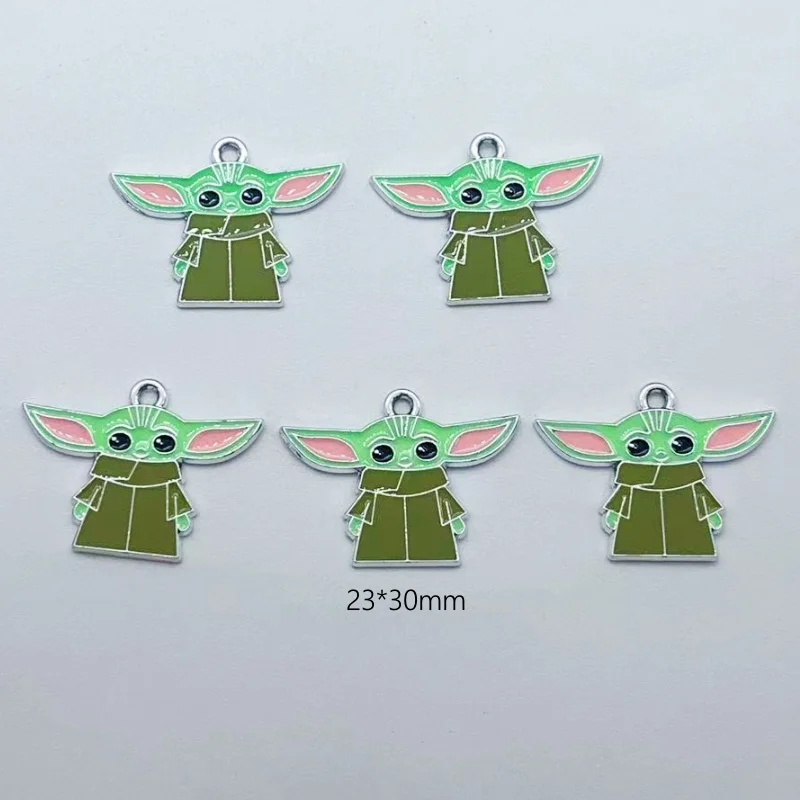 10pcs Cartoon Anime Charm Jewelry Accessories Enamel Necklace Earring Pendant Diy Making Supplies Alloy Metal