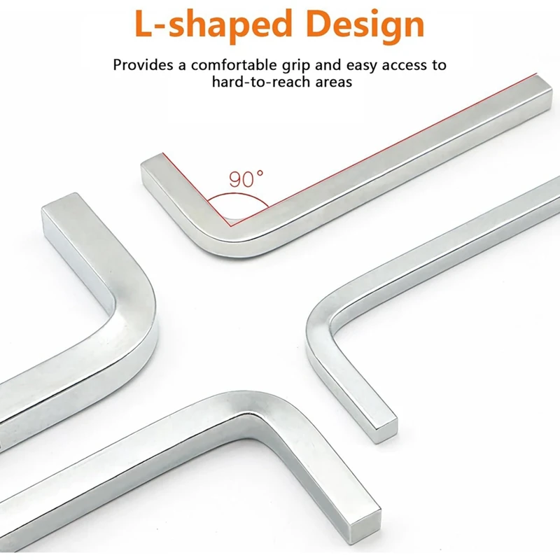 7Pcs Square Head Wrench Set L Shaped Square Key Kit Chromium Vanadium Steel Square Head Screwdrivers, 3-10mm-A62I - view 5