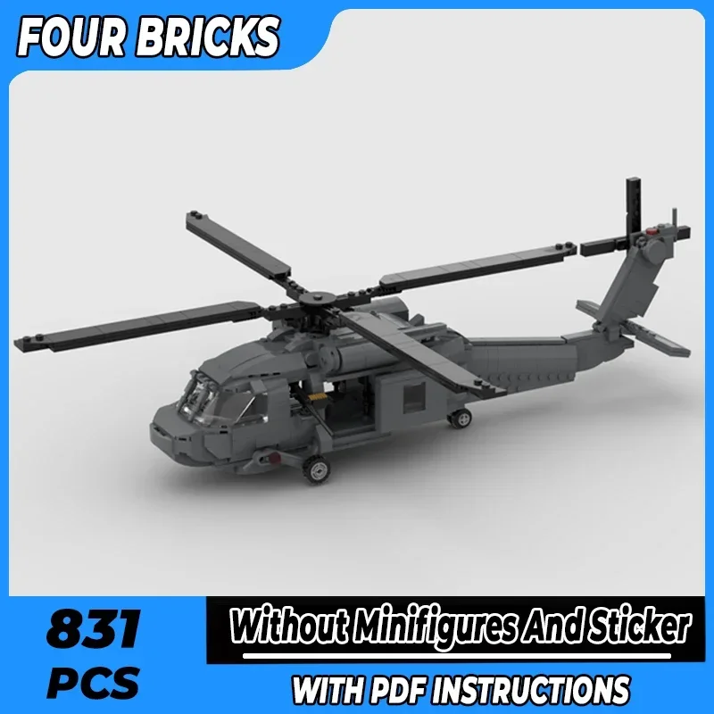 Moc Building Bricks Military Model Sikorsky UH-60 Black Hawck Technology Modular Block Gifts Toys For Children DIY Sets Assembly