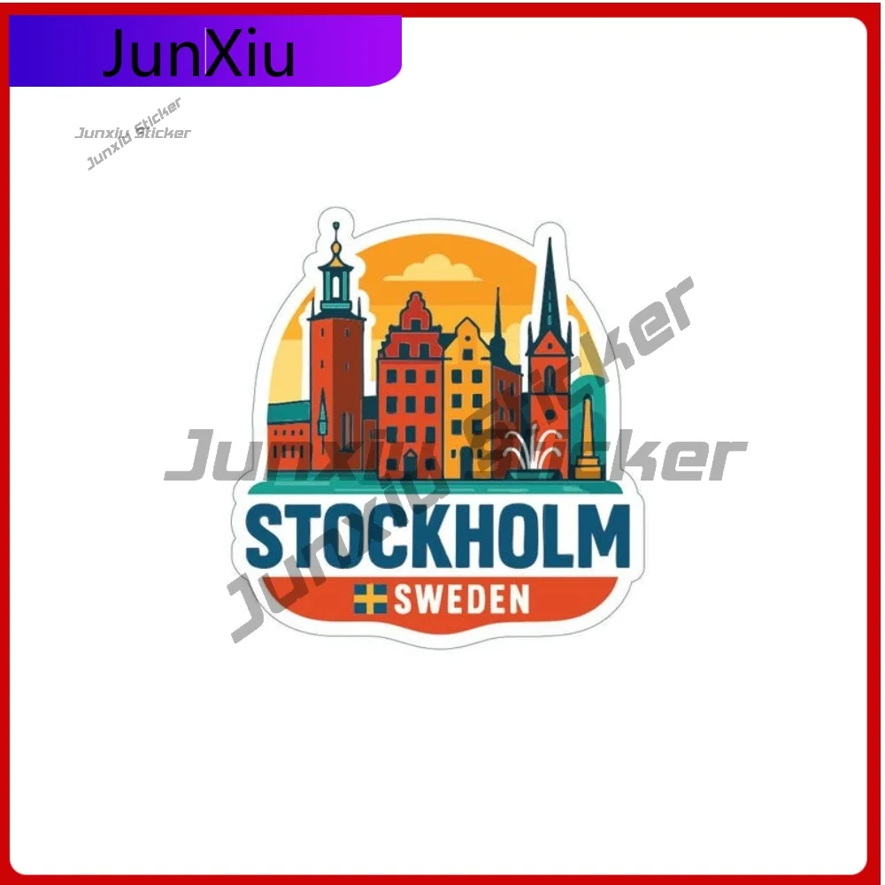 

Stockholm Sweden City Sticker Camper Windows Windshield Luggage Vinyl Decal Waterproof Motorcycle Stickers Custom Decals Pvc