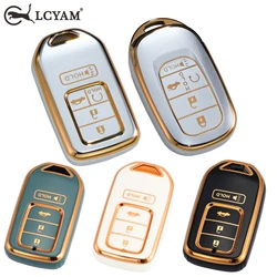 Lcyam Key Fob Cover TPU Shell Case for Honda Accord Civic HR-V Fit Passport Pilot Keyless Remote Car interior Accessories