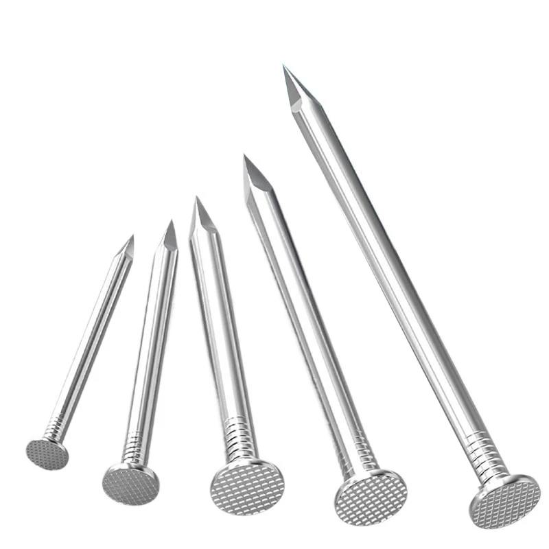 

304 stainless steel round nails, steel nails, extended-length nails, suitable for indoor and outdoor engineering applications