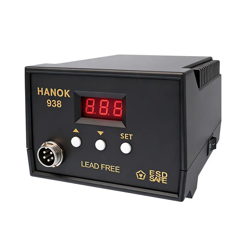 Baozun Industrial Adjustable Temperature Soldering Station 110V-240V Analog Chisel Conical Tip 2C Accuracy for Manufacturing