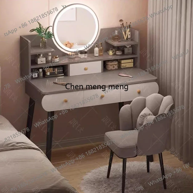 E136  Storage Universal Vanity Table Funky Safe Hotel Trendy Simple Vintage Dressing Table Cute Beauty Comoda Pra Quarto Home De