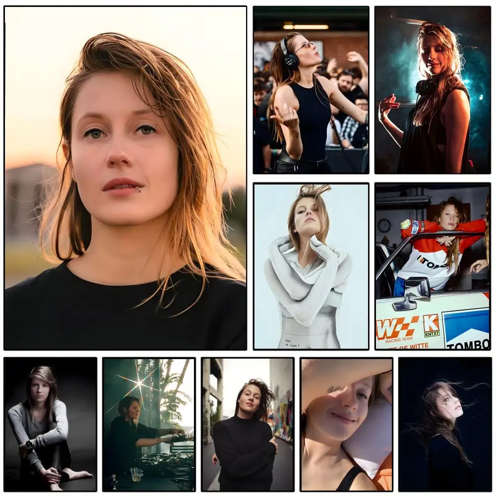 C-Charlotte De Witte Singer Poster Self-adhesive Art Waterproof Paper Sticker Coffee House Wall Decor