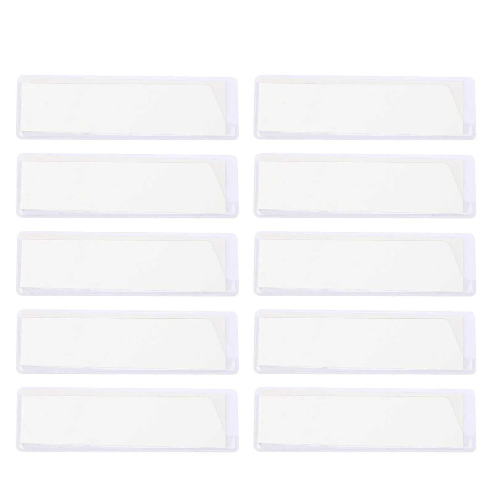 

10 Pcs Label Card Holder PVC Holders Shelf Premium Material Magnetic Index Sleeves