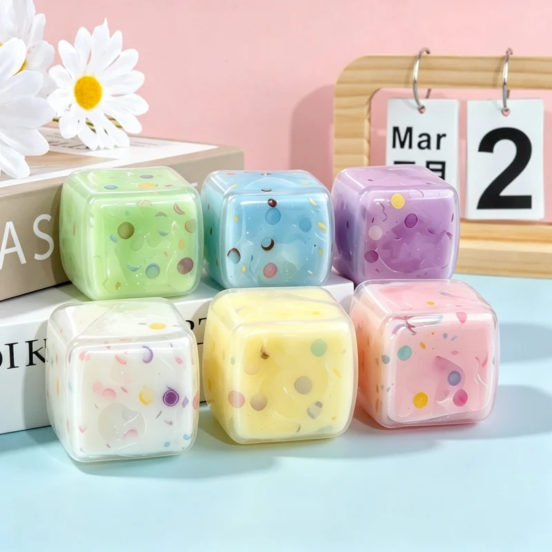 Filled Building Block Stress Relief Squishy Fidget Toy Slow Rising Cube Squeeze ASMR Tactile Sensory Desktop Decompression Gift