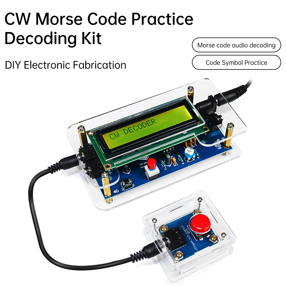 DC9V CW Morse Code Decoder Bulk Circuit Board Welding Practice DIY Electronic Manufacturing Kit
