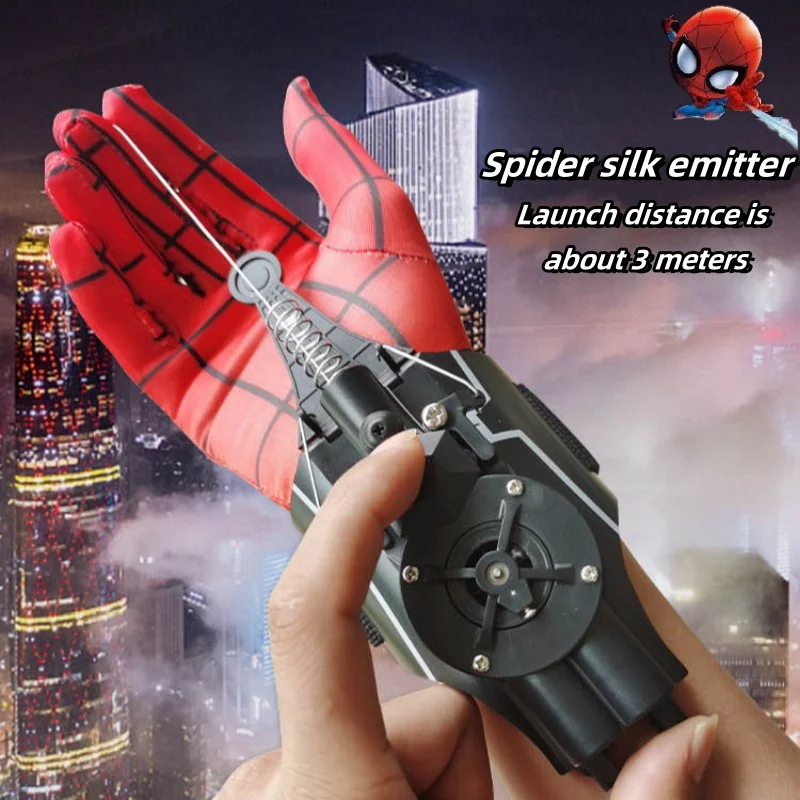 Hot Spider-Man Web Shooters Wrist Launcher Shooters Hot Peter Parker Cosplay Props Shooting Device Toy Set Boy Favorite Gift Toy