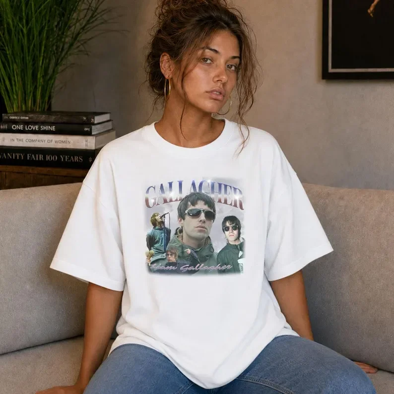 2026 Oasis: Don't Look Back in Anger Documentary Summer Men's and Women's T-shirts Comfortable, Breathable, High Quality Ins Y2k