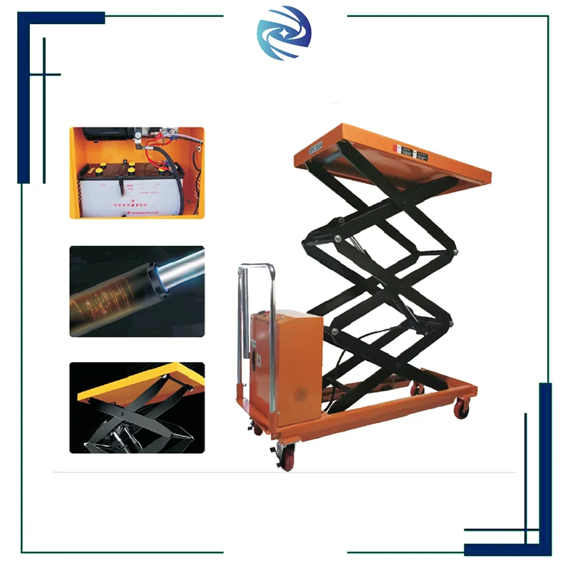 New Condition Compact Mobile Hydraulic Lift Table Electric Lifting For Home Use For Printing Shops
