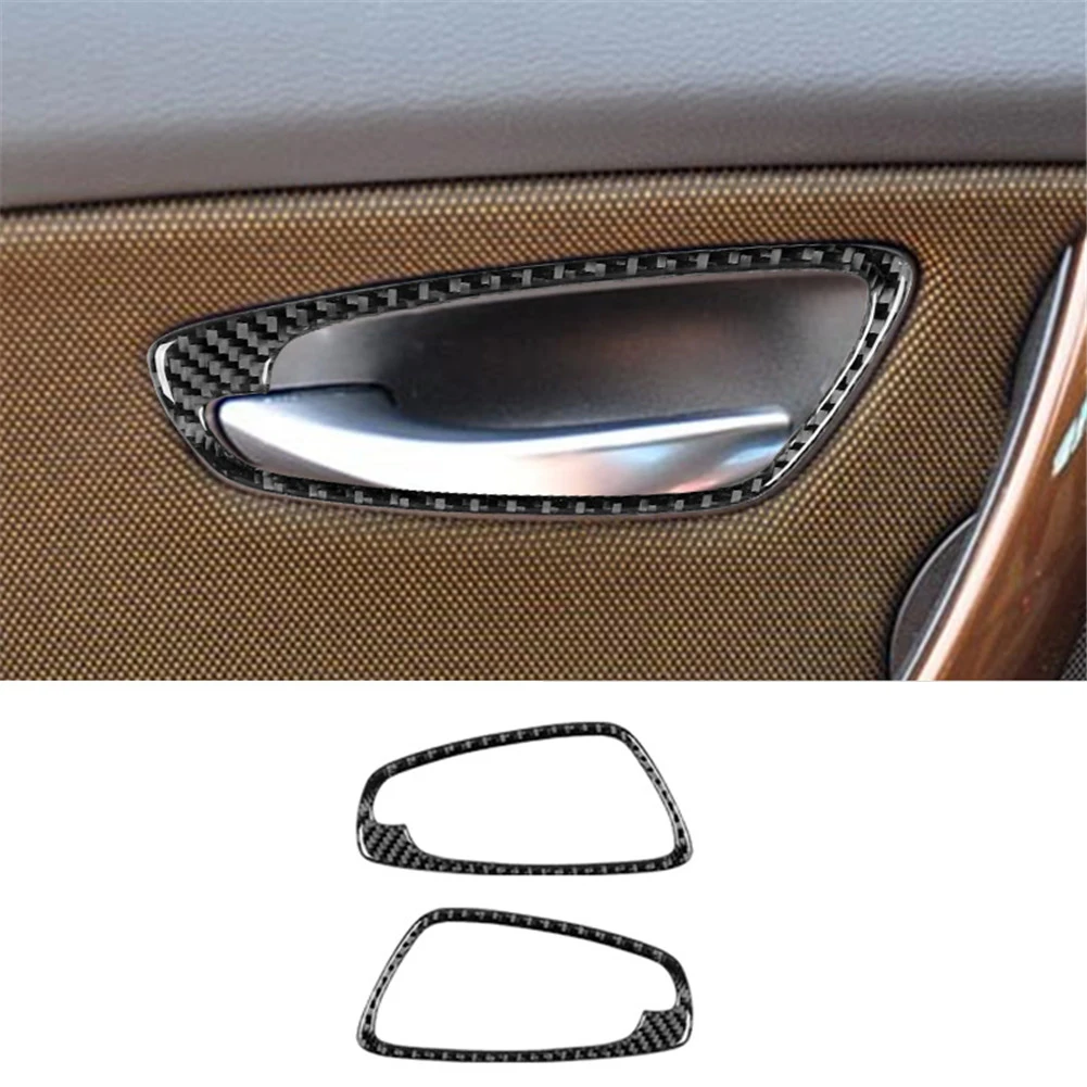 Pegatina protectora de fibra de carbono para Interior de coche, decoración para BMW serie 1, Cope Convertible, E82, E88, 2008-2013