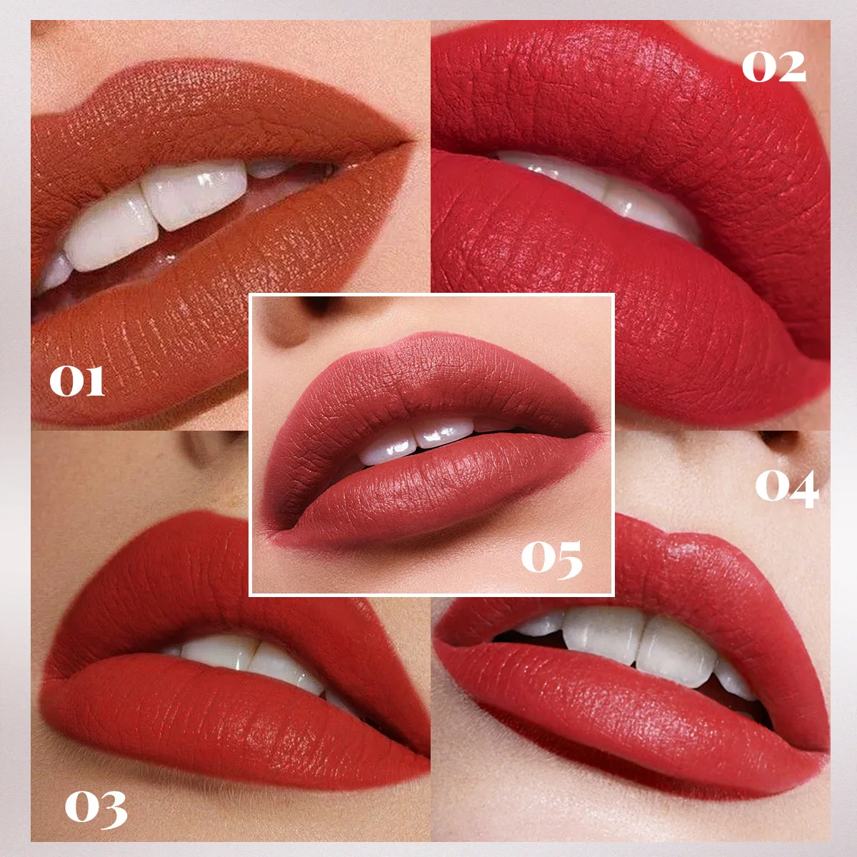 1PC matte lipgloss lipcrème, glad en langdurig, plakt niet aan de beker, vervaagt of blendet, perfecte make-uplook