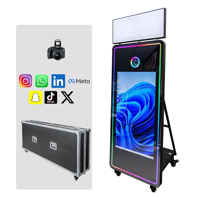 

70-Inch mirror photo booth machine 43-inch LCD touch screen party wedding selfie magic mirror photo booth