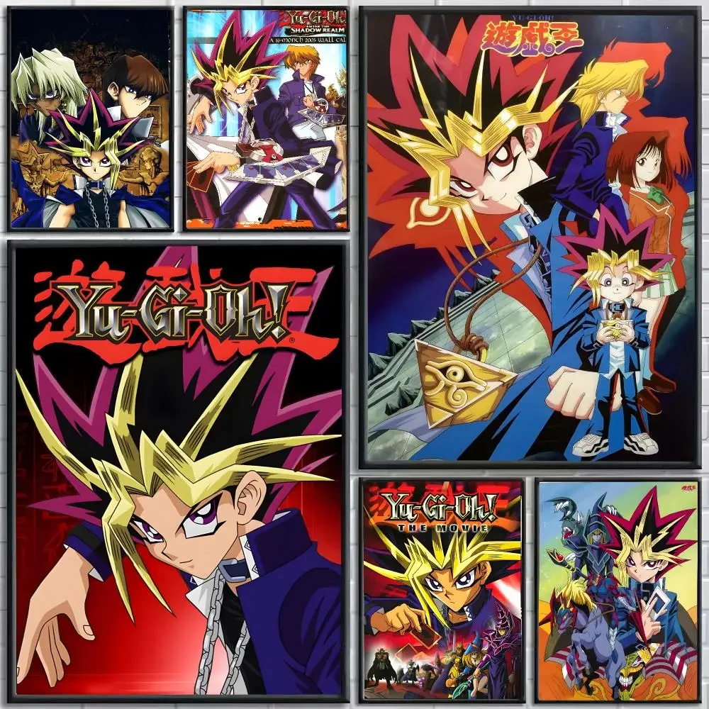 Anime Yu Gi Oh Poster Self-Adhesive HD Mural Wall Decals, Living Room Bedroom Home Decor Gift
