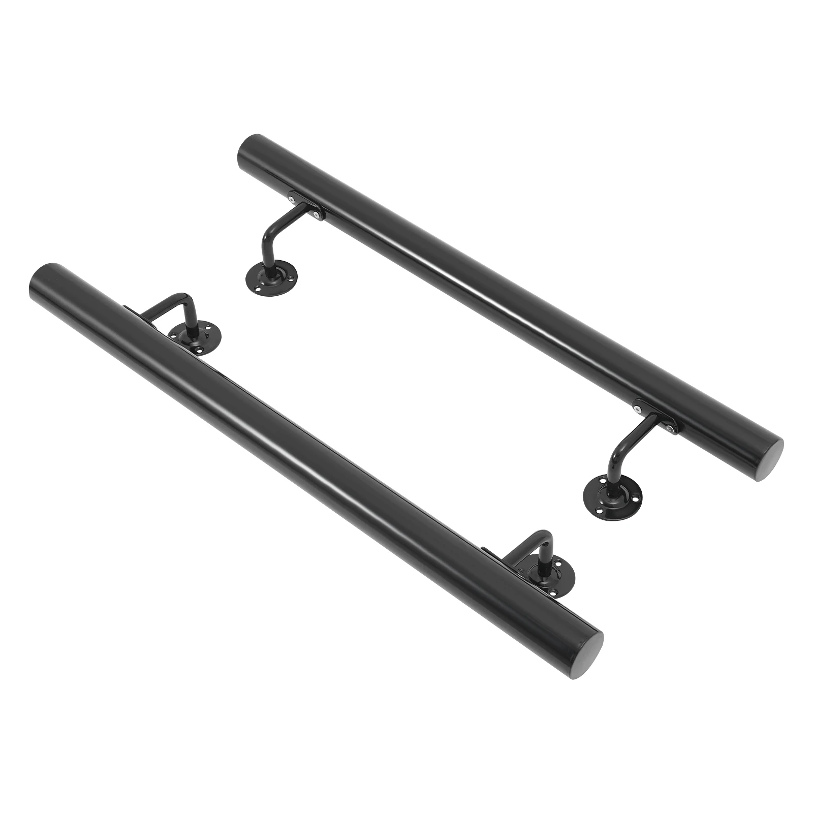 درابزين درج مثبت على الحائط مقاس 29.92*3.68*5.75 بوصة باللون الأسود، درابزين درج من الفولاذ المقاوم للصدأ للمنازل أو المكاتب أو الأماكن العامة #4