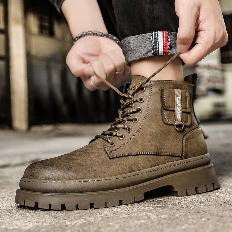 

New Men's Shoes: Chelsea Boots for Men, One-Click Slip-On Fashion Boots, Large-Size Reversible Leather Short Boots, Men's Genuin