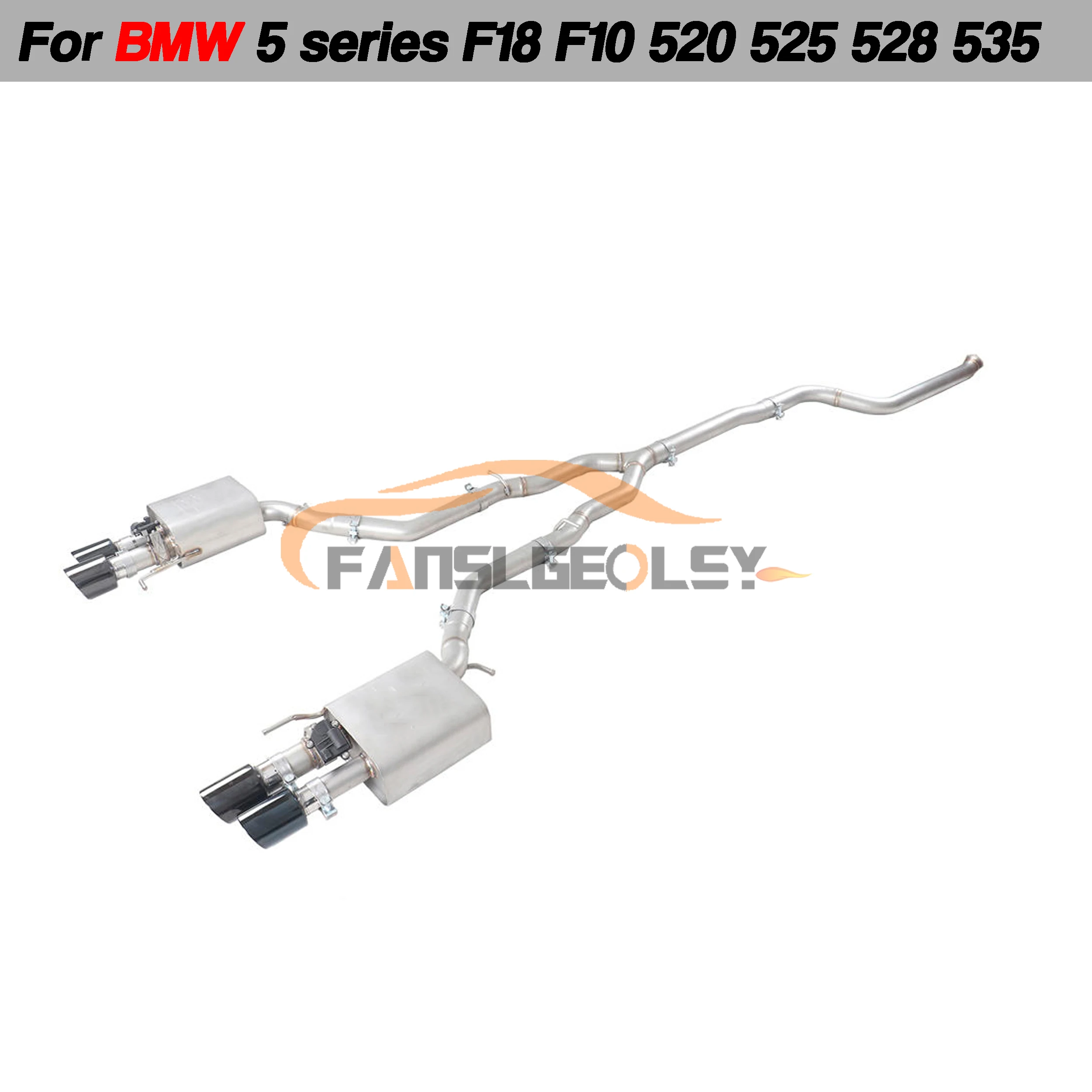 For BMW F18 F10 520i 525i 528i 535i Steel Catback Performance Exhaust System Valve With Muffler Pipes Tuning exhaust assembly