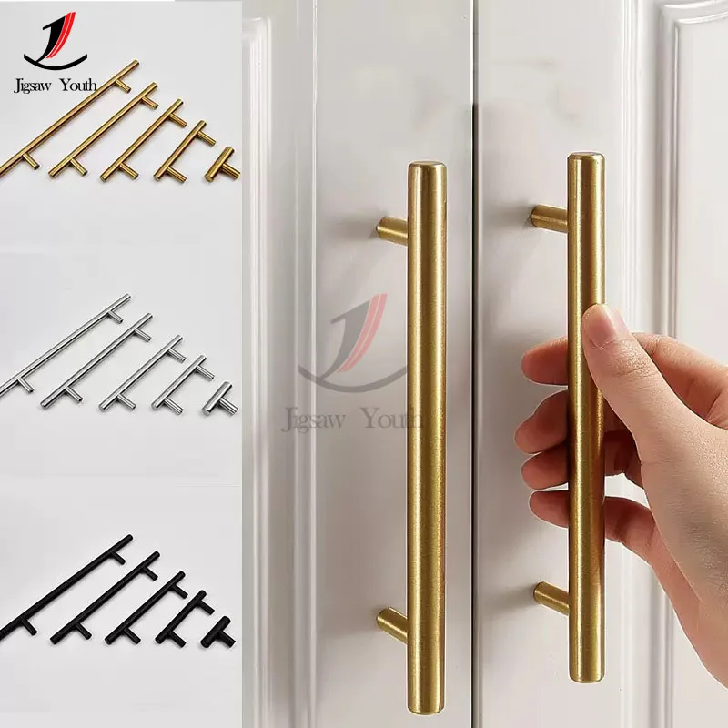 50mm-250mm Stainless Steel  T Bar Handle Kitchen Door Cabinet  Pull Knob furniture handle Cabinet Handle Furniture