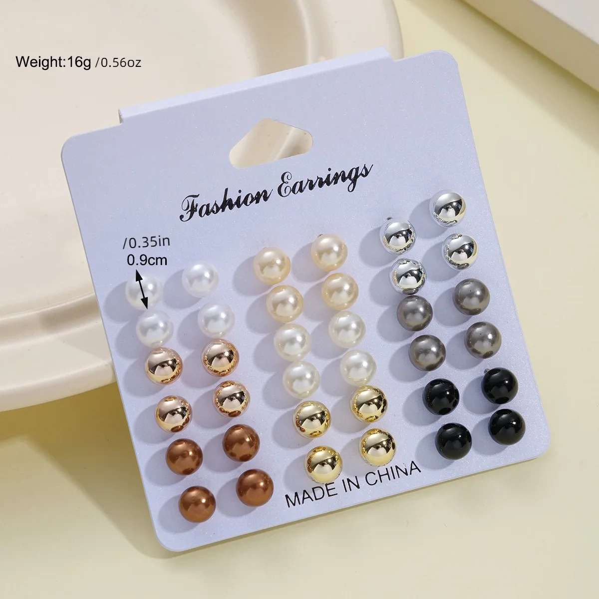 36pcs Cross border European and American Hot selling Pearl Earnail Set with Retro and Minimalist Design