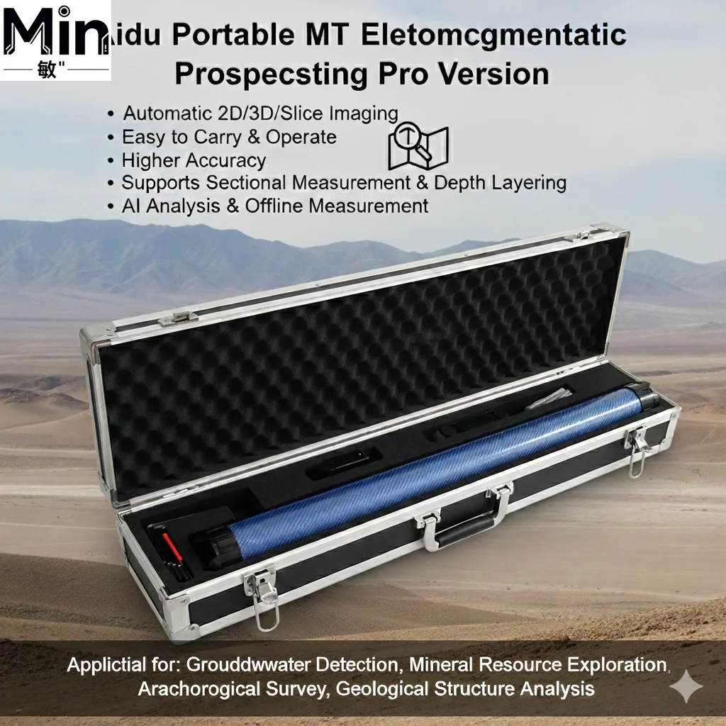 AIDU ADMT-1GT2/1GT3 100M Underground Water Metal Detector 2D/3D Automapping Depth Adjustable Geophysical Detector