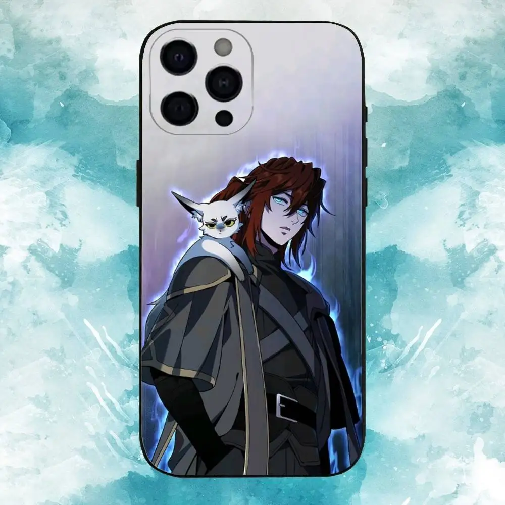 حافظة هاتف The Beginning After End لهاتف iPhone17,16,15,14,13,12,11 Plus، Pro Max غطاء أسود ناعم