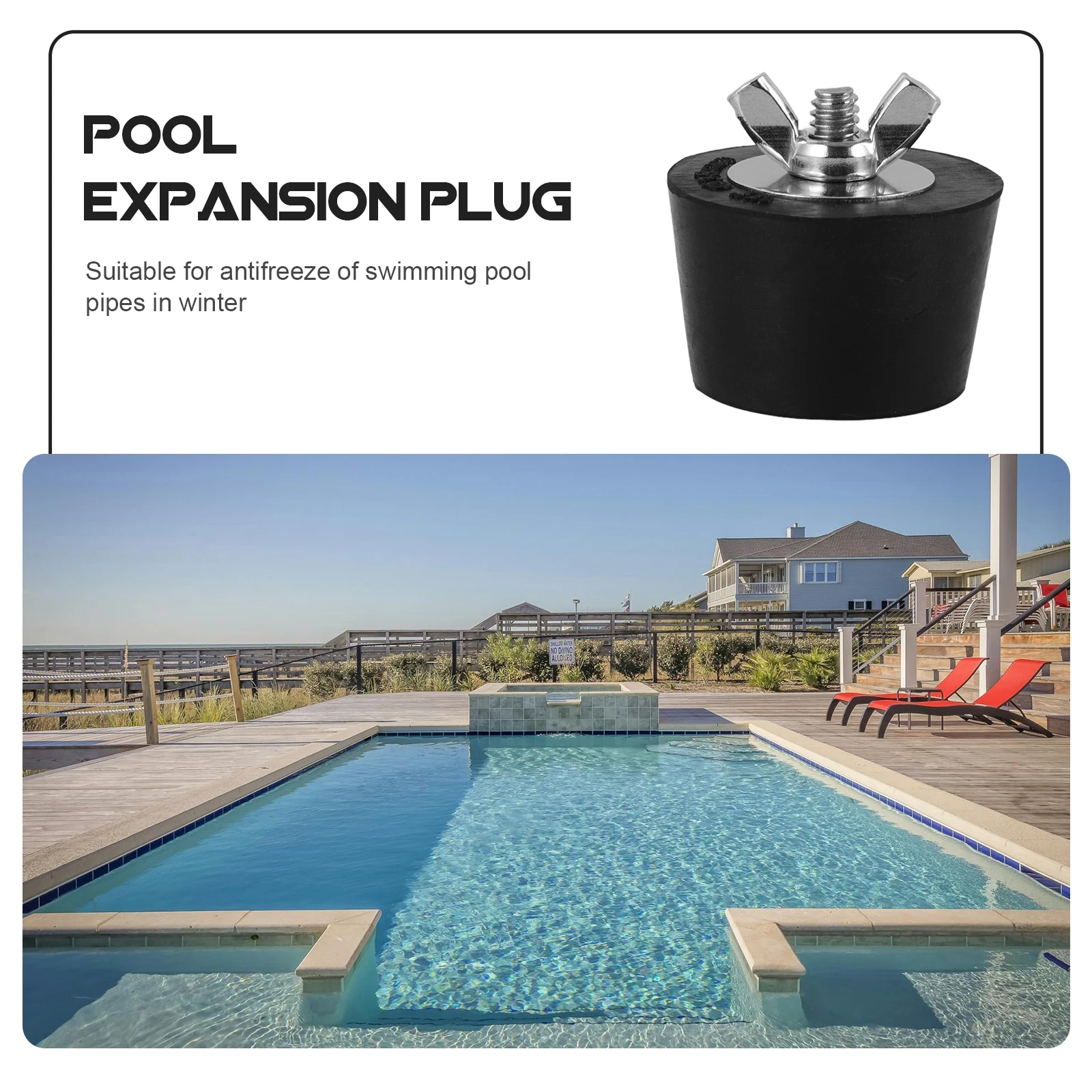 

2 Pcs Plugs PVC Expansion Pool Plugs Stoppers Leak Proof Winterizing Pool Parts Accessories Replacements