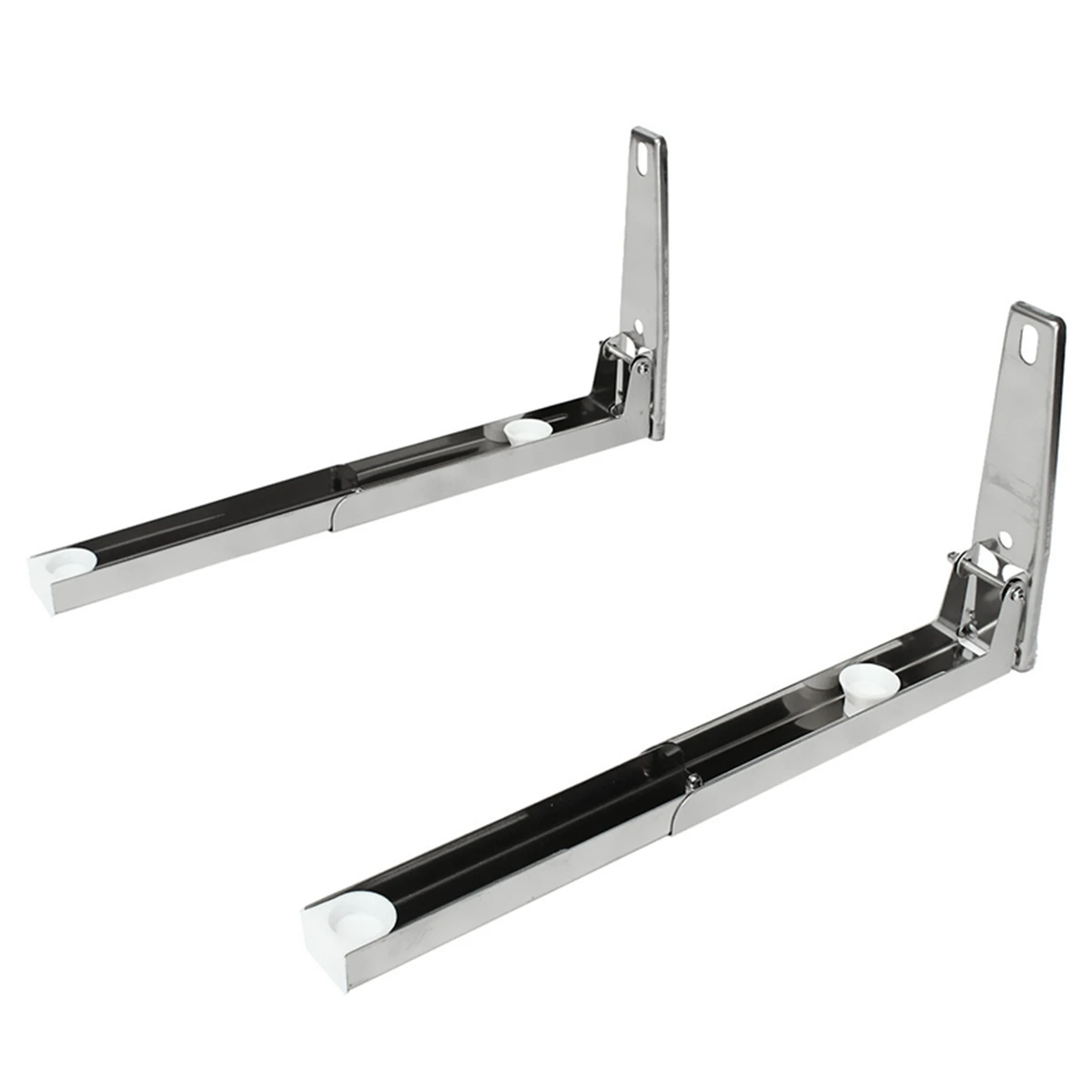 PZHI-2X Support Frame Steel Foldable Stretch Shelf Rack Microwave Oven Wall Mount Bracket Stainless Silver