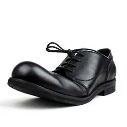 Retro men's casual leather shoes big head leather shoes spring autumn men's shoes