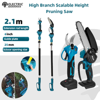 Electric Garden Pruner Chainsaw Telescoping Pole 3 IN 1 Pruner High Branch Saw Garden Tree Pruning Tool For Makita 18V Battery
