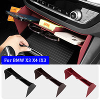 Car Centre Console Storage Box For BMW X3 X4 IX3 G01 G02 G08 Stowing Tidying ABS Auto Central Organizer Phone Holder Accessories