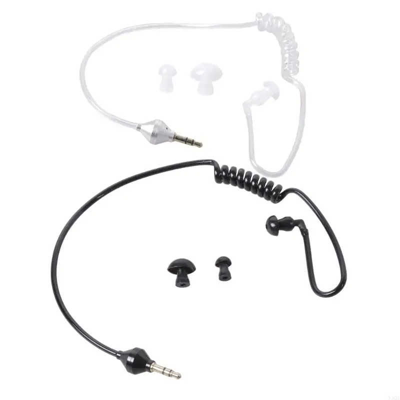 2025 New Short 38-50cm Cable 3.5mm Air Spirals Tube Earbuds Headphones for Home Car Office Security Running Driving Activities
